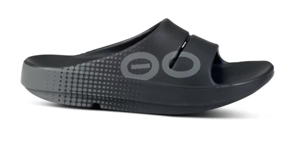 Sandalia Unisex OOFOS Recovery Ooahh Sport Negro Matrix