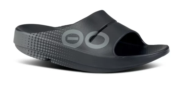 Sandalia Unisex OOFOS Recovery Ooahh Sport Negro Matrix - Imagen 2
