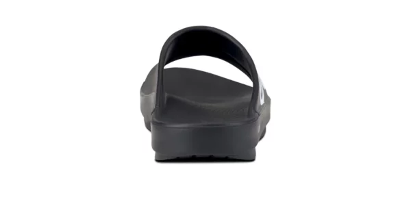 Sandalia Unisex OOFOS Recovery Ooahh Sport Negro Blanco - Imagen 5