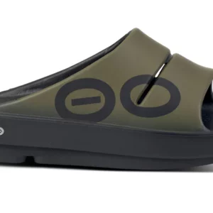 Sandalia Unisex OOFOS Recovery Ooahh Sport Verde Táctico