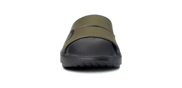 Sandalia Unisex OOFOS Recovery Ooahh Sport Verde Táctico - Imagen 3